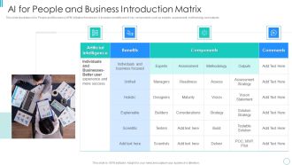 AI For People And Business Introduction Matrix Clipart PDF
