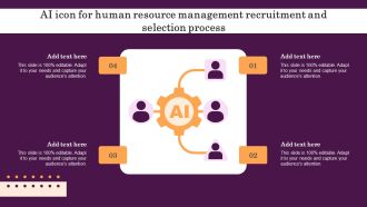 AI Icon For Human Resource Management Recruitment And Selection Process Microsoft PDF