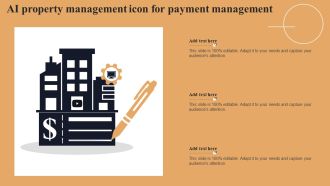 AI Property Management Icon For Payment Management Summary PDF