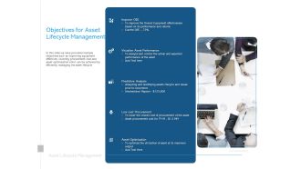 ALM Optimizing The Profit Generated By Your Assets Objectives For Asset Lifecycle Management Brochure PDF