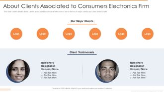 About Clients Associated To Consumers Electronics Firm Structure PDF