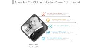 About Me For Skill Introduction Powerpoint Layout