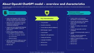 About Openai Chatgpt Model Overview And Characteristics Chat Generative Pre Trained Template PDF