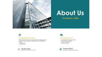 About Us Company Introduction Ppt PowerPoint Presentation Portfolio Ideas