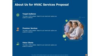 About Us For HVAC Services Proposal Ppt PowerPoint Presentation Slides Graphics Tutorials PDF