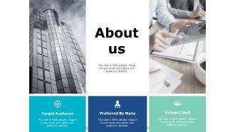 About Us Target Audience Ppt PowerPoint Presentation File Example Topics