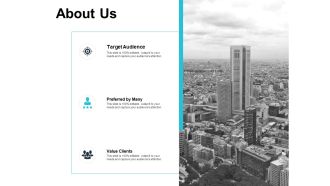 About Us Target Audience Ppt PowerPoint Presentation Show Example