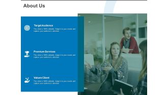 About Us Target Audience Ppt PowerPoint Presentation Show Examples