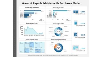Account Payable Metrics With Purchases Made Ppt PowerPoint Presentation Model Themes PDF
