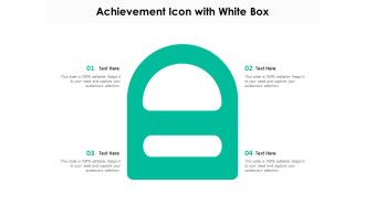 Achievement Icon With White Box Ppt PowerPoint Presentation Portfolio Layout PDF