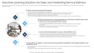 Achieving Proactive From Reactive Machine Learning Solutions For Sales And Marketing Elements PDF