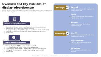 Acquiring Clients Through Search Engine And Native Ads Overview And Key Statistics Of Display Advertisement Mockup PDF