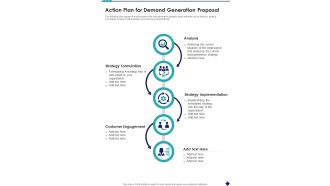 Action Plan For Demand Generation Proposal One Pager Sample Example Document