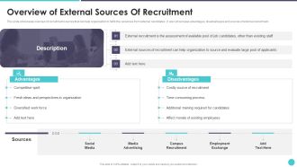 Action Plan To Optimize Hiring Process Overview Of External Sources Of Recruitment Mockup PDF