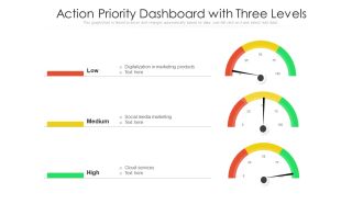 Action Priority Dashboard With Three Levels Ppt Outline Format PDF
