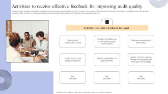 Activities To Receive Effective Feedback For Improving Audit Quality Structure PDF
