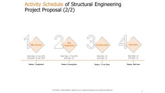 Activity Schedule Of Structural Engineering Project Proposal Survey Ppt Layouts Example File PDF