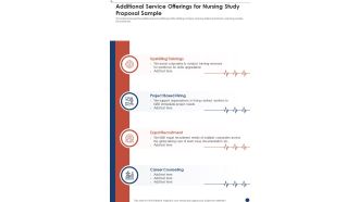 Additional Service Offerings For Nursing Study Proposal Sample One Pager Sample Example Document