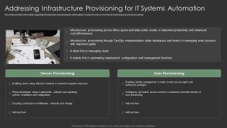 Addressing Infrastructure Provisioning For IT Systems Automation Diagrams PDF