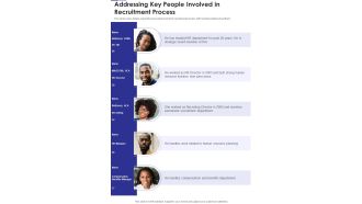Addressing Key People Involved In Recruitment Process One Pager Documents