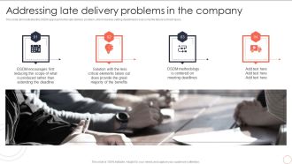 Addressing Late Delivery Problems In The Company Dynamic System Development Model Elements PDF