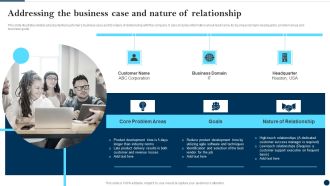 Addressing The Business Case And Nature Of Relationship Client Success Best Practices Guide Icons PDF