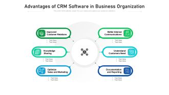 Advantages Of CRM Software In Business Organization Ppt PowerPoint Presentation Icon Inspiration PDF