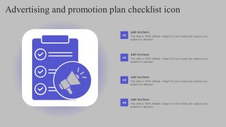 Advertising And Promotion Plan Checklist Icon Download PDF