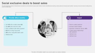 Advertising Campaign Optimization Process Social Exclusive Deals To Boost Sales Background PDF