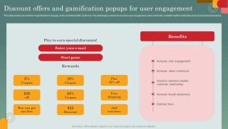 Advertising Programs Management Techniques Discount Offers And Gamification Popups Download PDF