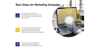 Advocacy And Marketing Campaign Request Next Steps For Marketing Campaign Summary PDF