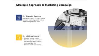 Advocacy And Marketing Campaign Request Strategic Approach To Marketing Campaign Pictures PDF