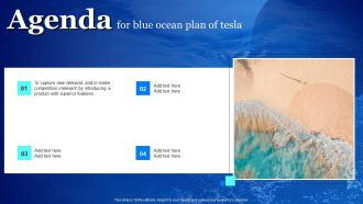 Agenda Blue Ocean Plan Of Tesla Ppt File Clipart PDF