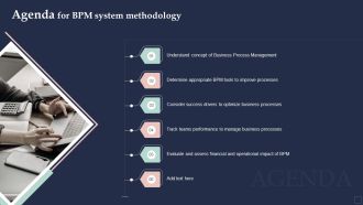 Agenda For BPM System Methodology Ppt Guide PDF