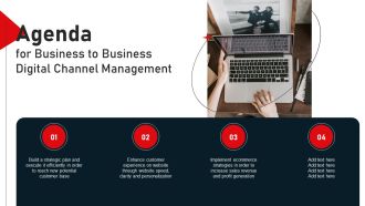 Agenda For Business To Business Digital Channel Management Background PDF