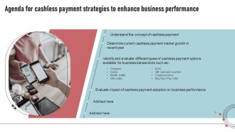 Agenda For Cashless Payment Strategies To Enhance Business Performance Formats PDF