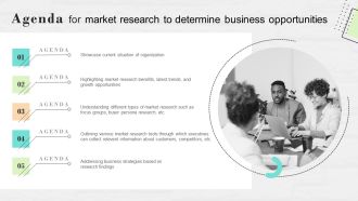 Agenda For Market Research To Determine Business Opportunities Information PDF