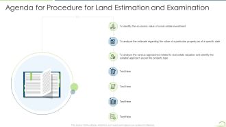 Agenda For Procedure For Land Estimation And Examination Professional PDF