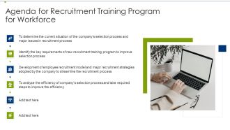 Agenda For Recruitment Training Program For Workforce Rules PDF