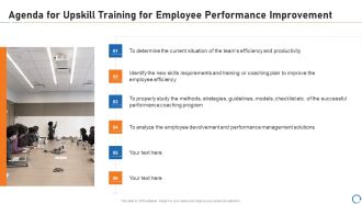 Agenda For Upskill Training For Employee Performance Improvement Mockup PDF