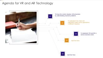 Agenda For VR And AR Technology Ppt PowerPoint Presentation File Master Slide PDF