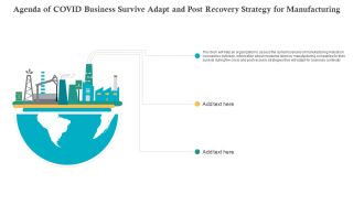 Agenda Of COVID Business Survive Adapt And Post Recovery Strategy For Manufacturing Template PDF