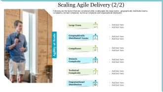 Agile Delivery Methodology For IT Project Scaling Agile Delivery Complexity Ppt Model Background Designs PDF