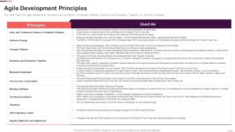 Agile Development Principles Ppt Gallery Demonstration PDF