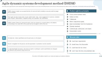 Agile Dynamic Systems Development Method DSDM Agile IT Methodology In Project Management Guidelines PDF