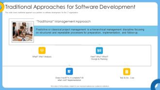 Agile IT Project Management Traditional Approaches For Software Development Graphics PDF