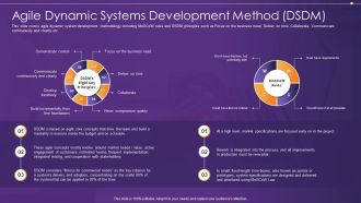 Agile Information Technology Project Administration Agile Dynamic Systems Development Method DSDM Focus Rules PDF