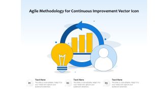 Agile Methodology For Continuous Improvement Vector Icon Ppt PowerPoint Presentation Show Vector PDF