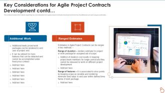 Agile Project Expenses Projection IT Key Considerations For Agile Project Contracts Development Contd Clipart PDF