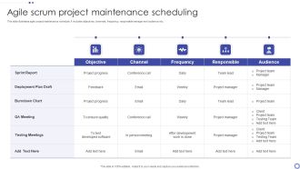 Agile Scrum Project Maintenance Scheduling Ppt PowerPoint Presentation Layouts Grid PDF